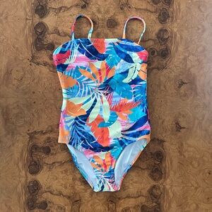 Old Navy Floral One Piece Swimsuit Girls Size 10-12 new without tags